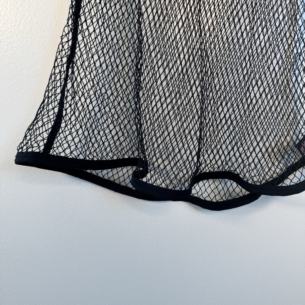 Victorias Secret Fishnet Shirt Swim Women's M/L Black Mesh Net Sheer Top - Picture 6 of 8